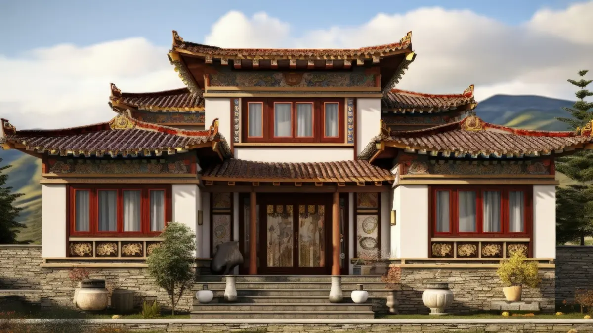 Ilustrasi rumah di Asia Timur (Freepik)