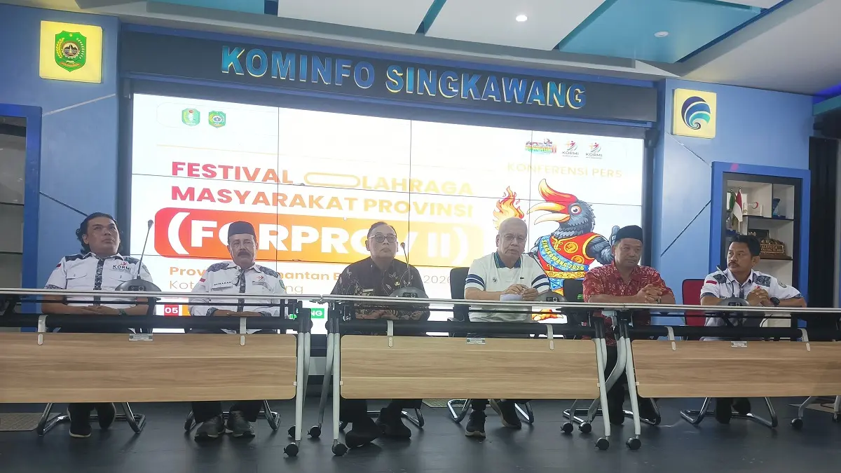 Konferensi pers terkait persiapan pelaksanaan Forprov II se-Kalbar yang akan diselenggarakan pada 5-12 Juli mendatang.