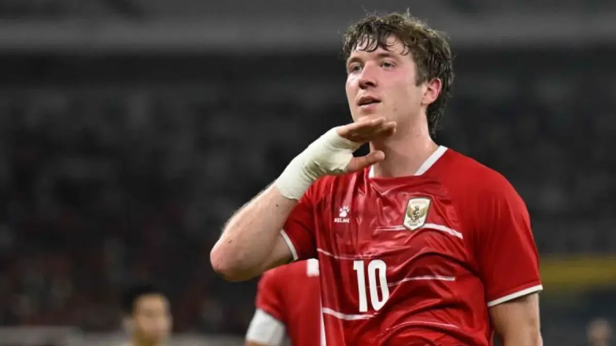 Selebrasi Ole Romeny setelah mencetak gol ke gawang Oman. (Antara)
