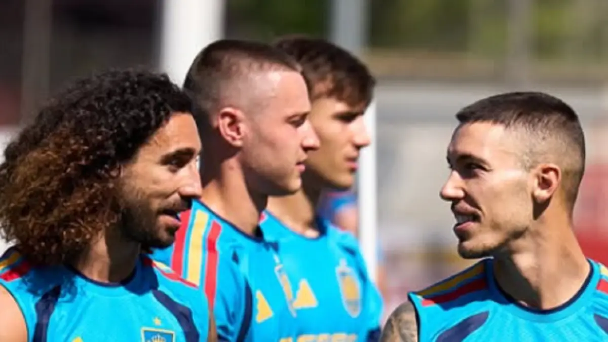 Para pemain Spanyol menggelar latihan jelang tampil di Piala Dunia 2026.(INSTAGRAM/@sefutbol)