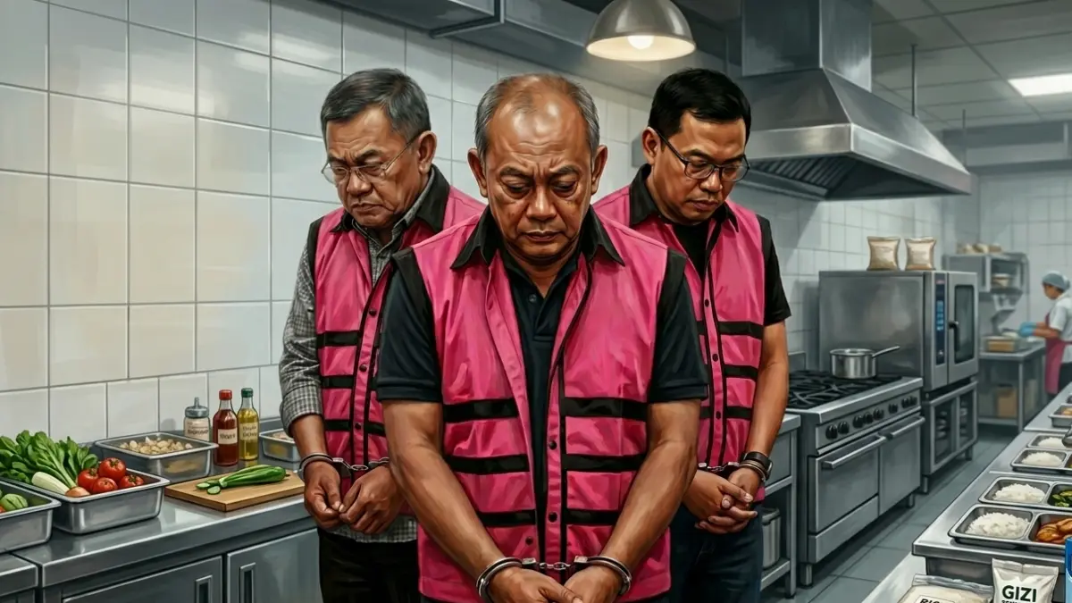 Ilustrasi eks-Ketua BGN dan dua Wakil Ketua BGN jadi tersangka korupsi.