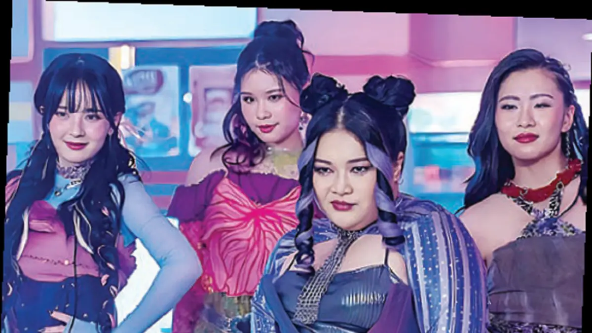 Grup idola a, Purple Tea, dalam Night Shift for Cuties. (FOTO NETFLIX)