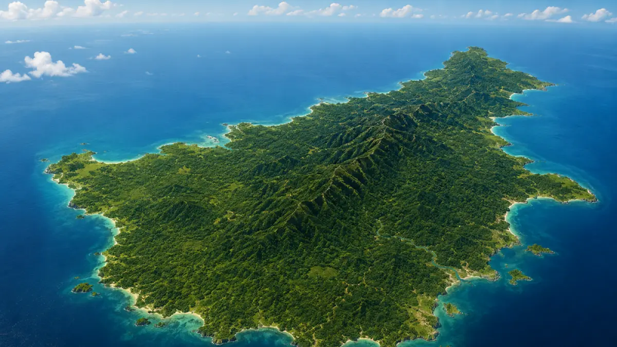 Ilustrasi Pulau Kalimantan yang juga disebut Borneo 