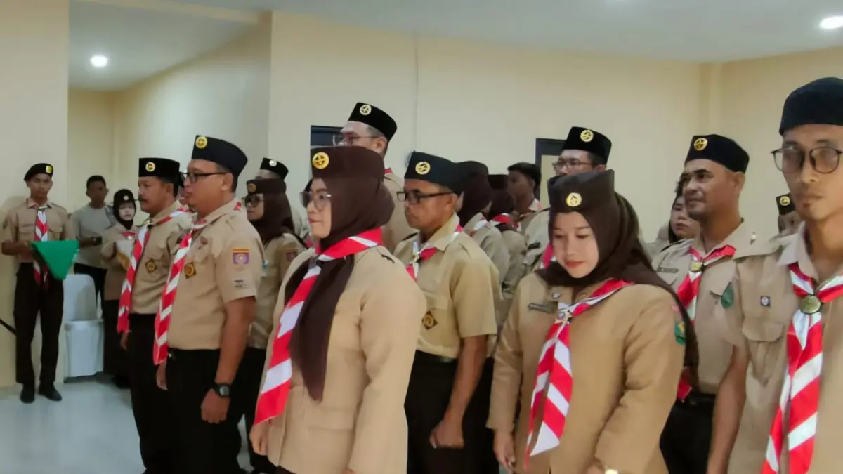 Pengurus Kwarran Pramuka Kecamatan Sungai Pinyuh saat baru dilantik beberapa waktu lalu