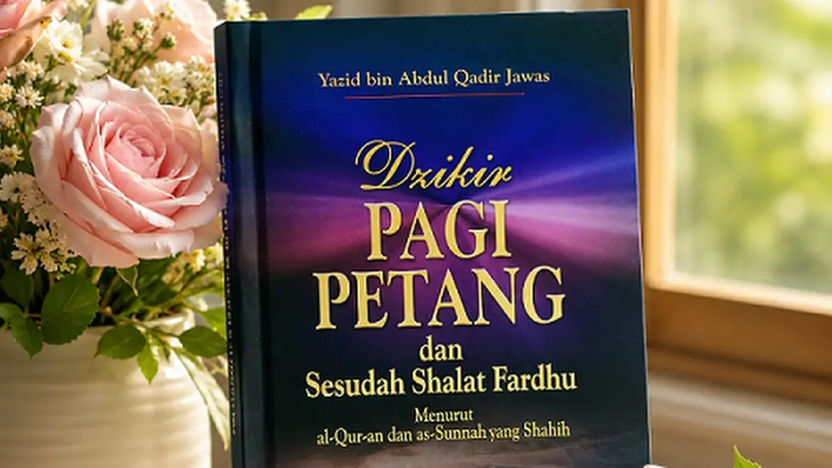 Ilustrasi zikir pagi dan petang karya alm Ustaz Yazid Abdul Qadir Jawas yang dibukukan  