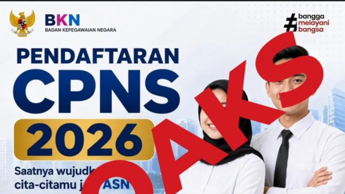 Poster palsu CPNS 2026 beredar di media sosial dan dipastikan bukan berasal dari pemerintah. (ist)