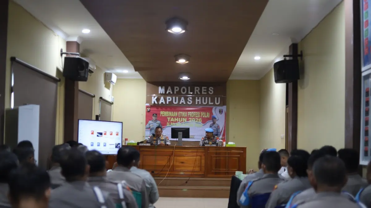 Kegiatan Pembinaan Etika Profesi Polri Tahun 2026 yang digelar Polres Kapuas Hulu. 

