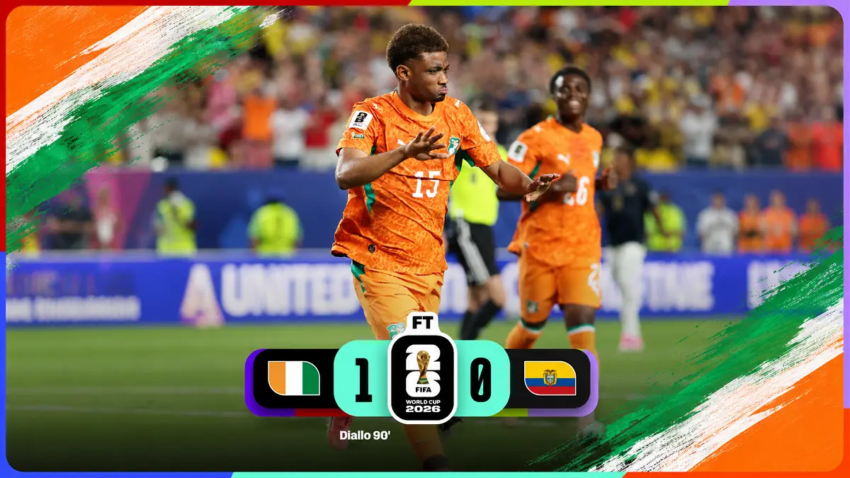 Amad Diallo merayakan gol kemenangan Pantai Gading atas Ekuador pada laga pembuka Grup E Piala Dunia 2026. (IG. fifaworldcup)