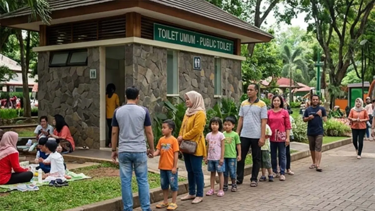 Ilustrasi toilet umum (AI)