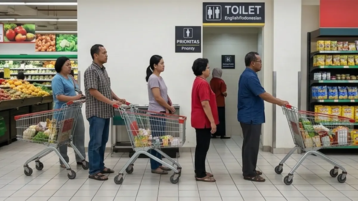 Ilustrasi toilet umum (AI)