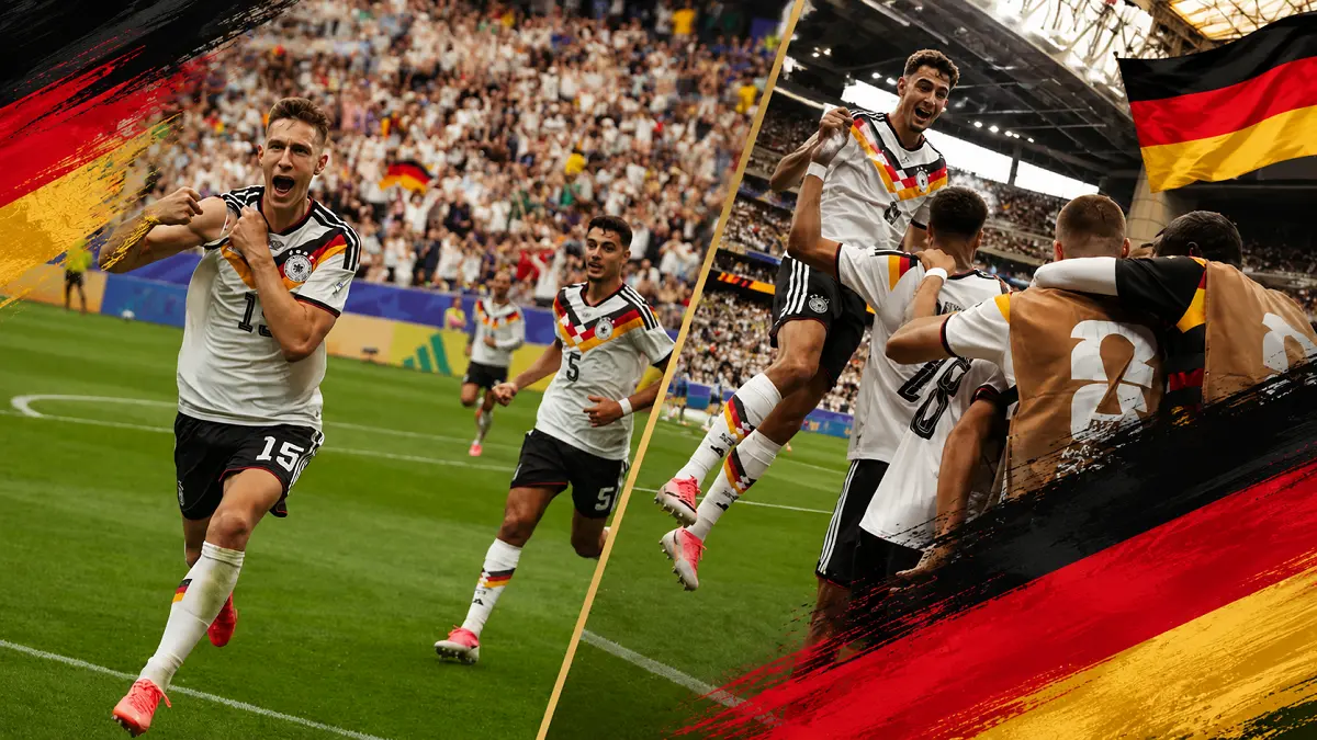 Pemain Jerman merayakan salah satu dari tujuh gol saat mengalahkan Curaçao 7-1 pada laga pembuka Piala Dunia 2026. (IG. dfb_team)