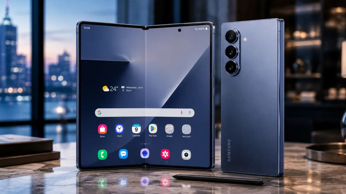 Galaxy Z Fold 8 Ultra yang muncul dalam basil data FCC Amerika.(Ilustrasi)