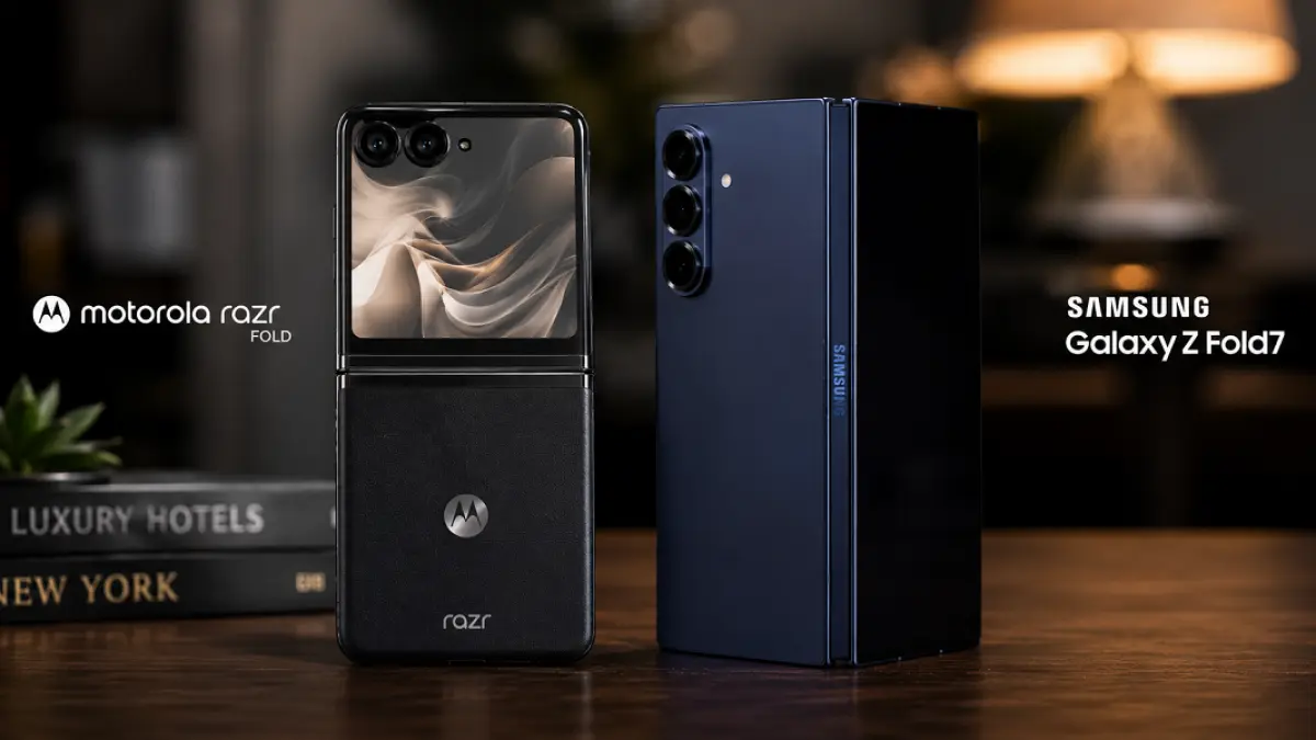 Motorola Razr Fold dan Samsung Galaxy Z Fold 7 bersaing ketat di pasar ponsel lipat premium. (Ilustrasi)