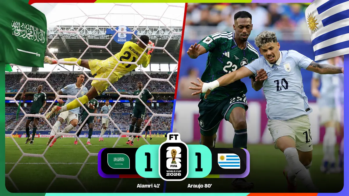 Uruguay bermain imbang 1-1 melawan Arab Saudi di laga Grup H Piala Dunia. (IG.fifaworldcup)