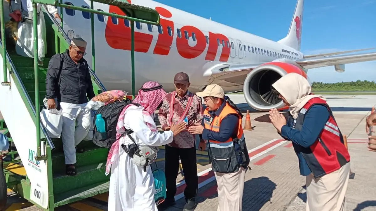 Jemaah haji Kalimantan Barat dijadwalkan tiba secara bertahap melalui Bandara Internasional Supadio mulai 17 hingga 21 Juni 2026. (Ashri Isnaini/Pontianak Post)