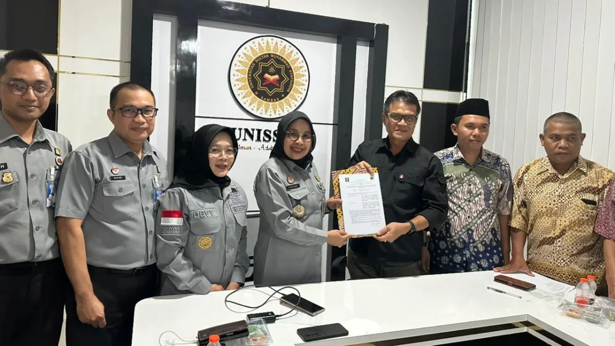 Kantor Wilayah Kementerian Hukum Kalimantan Barat mengunjungi UNISSAS Sambas pada Senin (15/6). (DOK KANWIL KEMENKUM KALBAR)
