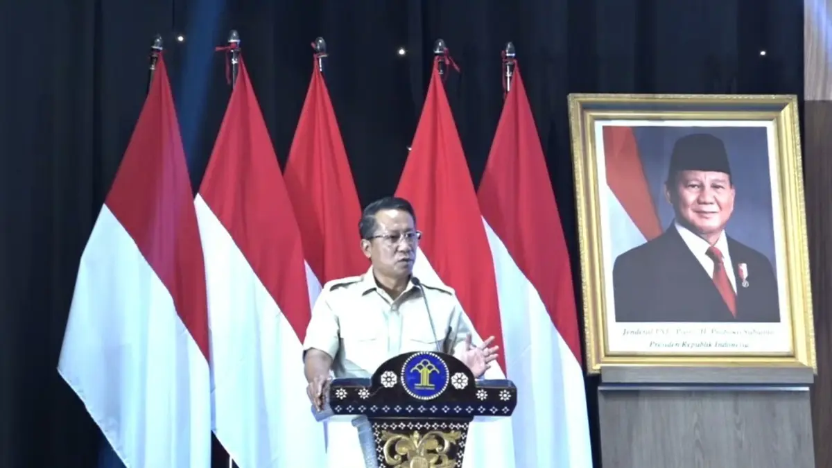 Menteri Hukum RI Supratman Andi Agtas dalam Kick Off Meeting Forum Komunikasi Kebijakan (FKK) Tahun 2026, Rabu (17/6). (DOK KEMENKUM RI)