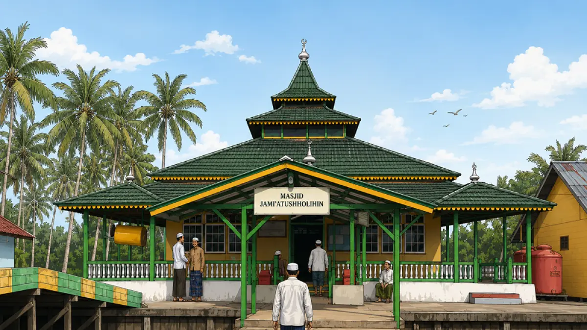 Ilustrasi Masjid Jamiatussholihin, pusat dakwah tertua di Tanjung Saleh Kecamatan Sungai Kakap Kubu Raya 
