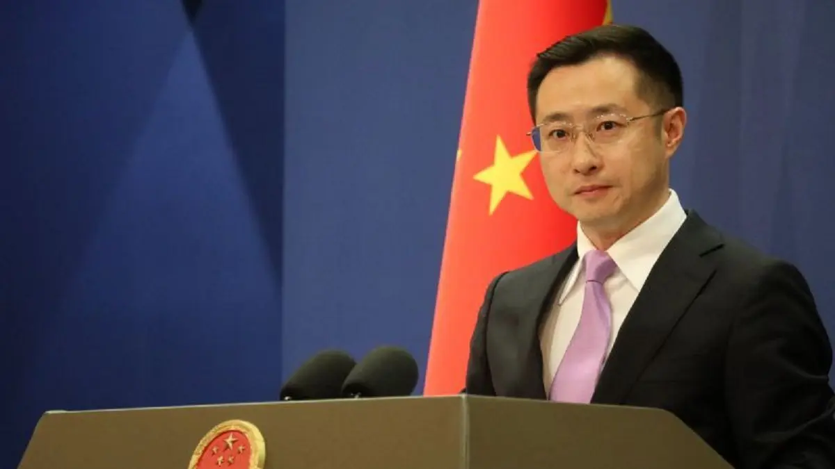 Juru Bicara Kementerian Luar Negeri China Lin Jian (ANTARA/Desca Lidya Natalia)
