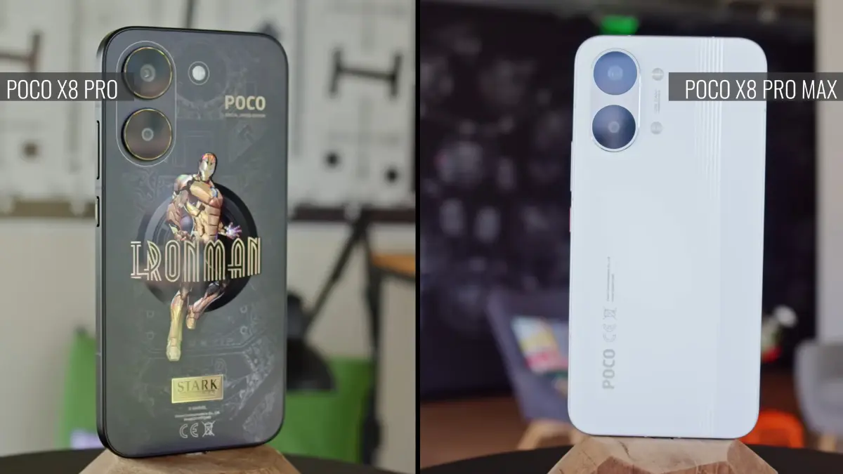 Poco X8 Pro vs Poco X8 Pro Max. (YOUTUBE/GSMArena)