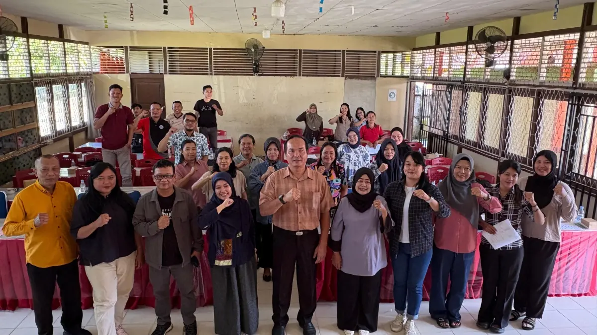 SALUT Landak menggelar rakor jelang UAS tatap muka mahasiswa UT pada Jumat (19/6). (ISTIMEWA)