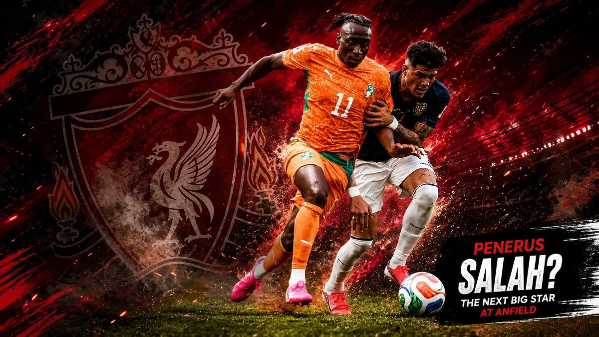 Yan Diomande menjadi target utama Liverpool setelah tampil impresif bersama RB Leipzig dan Pantai Gading. (IG:@yandiomande/Diolah AI)