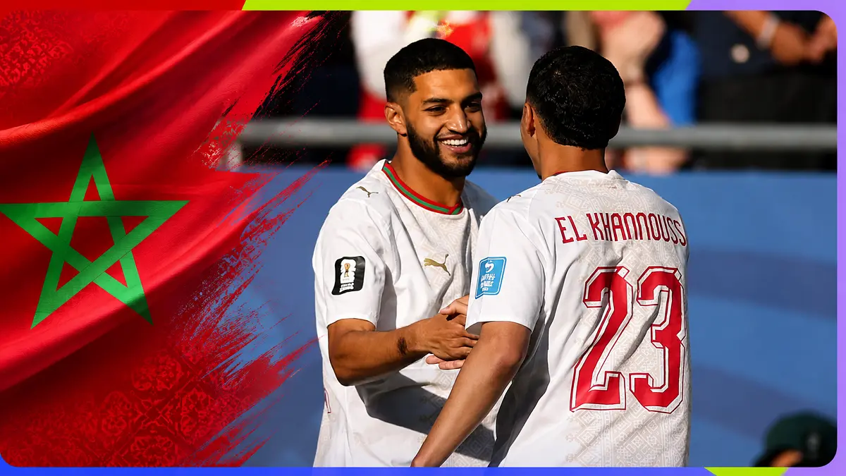 Ismael Saibari merayakan gol cepat yang membawa Maroko mengalahkan Skotlandia 1-0 di Grup C Piala Dunia 2026. (X@FIFAWorldCup)