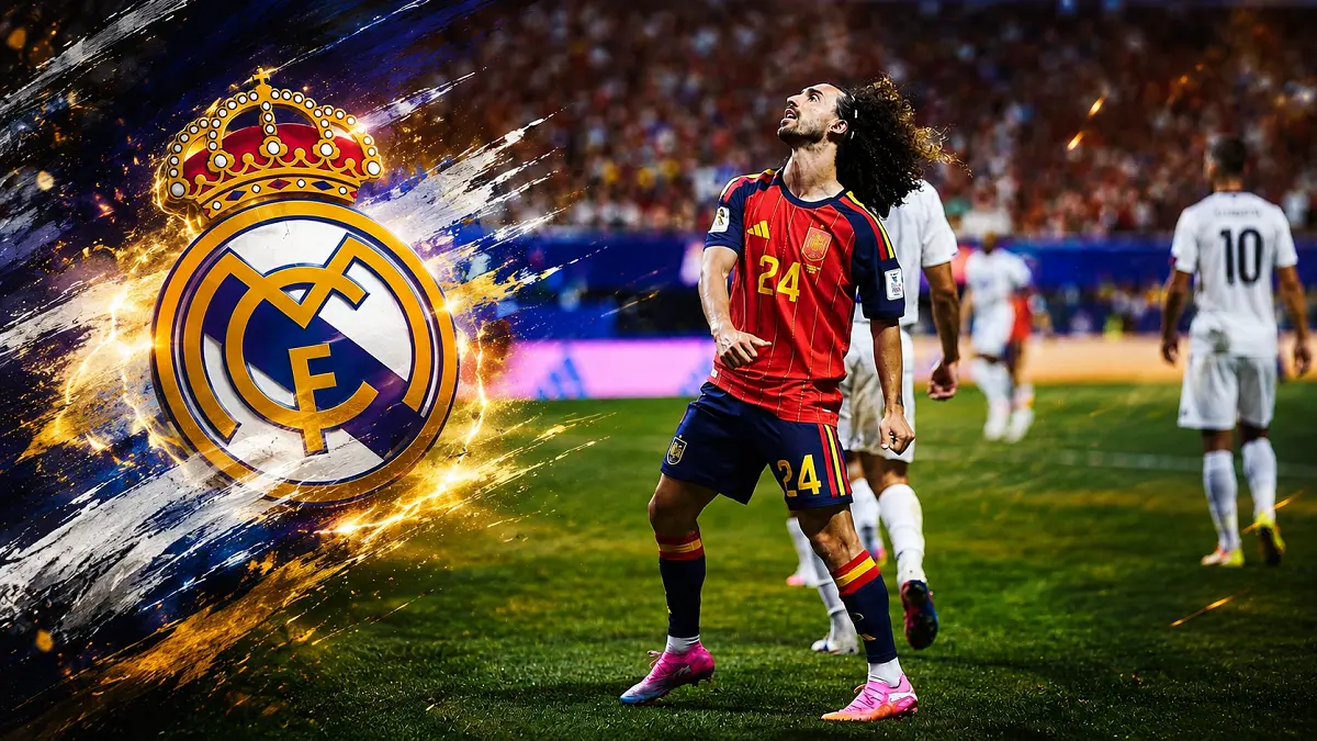 Marc Cucurella fokus membela Spanyol di Piala Dunia 2026 meski telah resmi bergabung dengan Real Madrid. (IG@cucurella3, diolah AI)