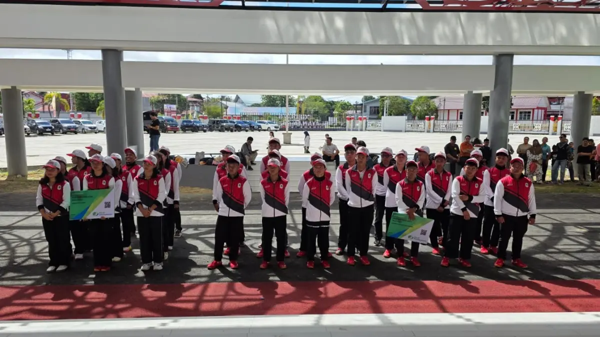 Sebanyak 42 Atlet POPDA Kapuas Hulu yang akan bertanding di Pontianak ini sudah terlindungi dengan BPJS Ketenagakerjaan. (ISTIMEWA)