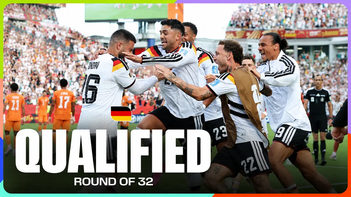 Deniz Undav merayakan gol yang membawa Jerman membalikkan keadaan dan mengalahkan Pantai Gading 2-1 di Toronto. (X@FIFAWorldCup)