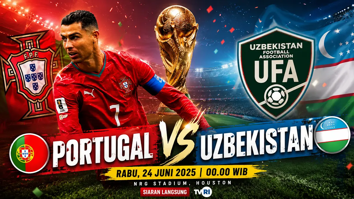 Cristiano Ronaldo diharapkan membawa Portugal meraih kemenangan perdana saat menghadapi Uzbekistan. (IG.@cristiano/Diolah AI)