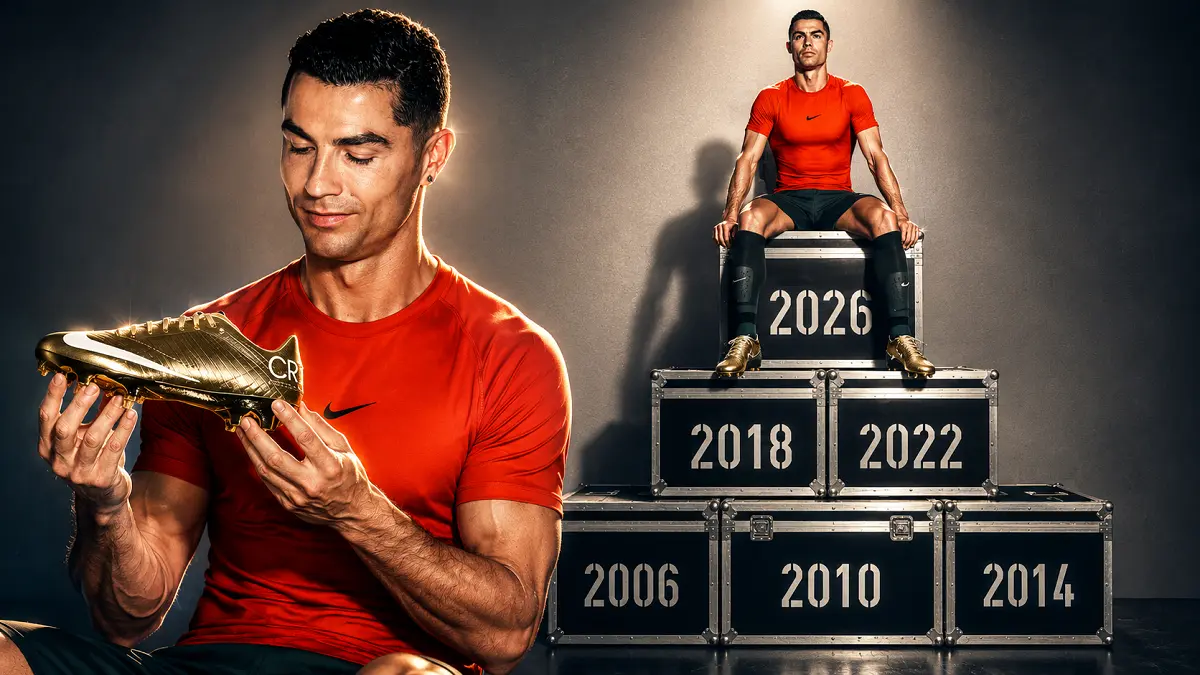 Ronaldo mencatat sejarah sebagai pemain pertama yang mencetak gol di enam edisi Piala Dunia. (IG@cristiano)