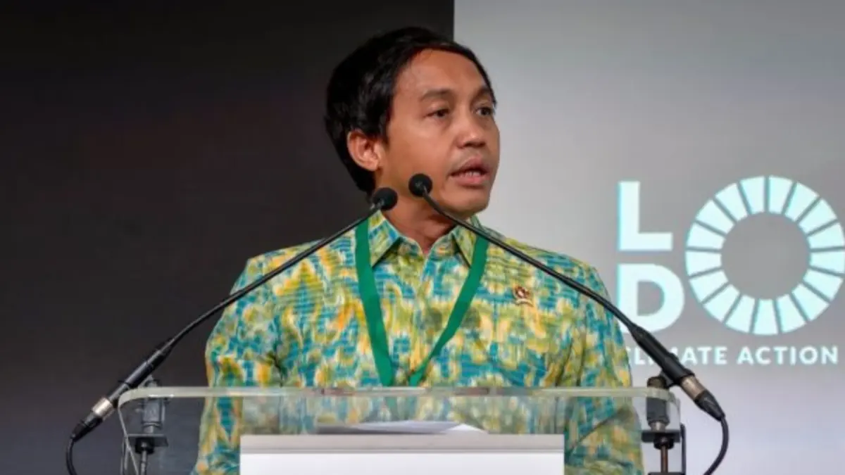 Menteri Kehutanan (Menhut) Raja Juli Antoni berbicara dalam pertemuan "The Coalition Senior Representatives Meeting" di sela London Climate Action Week di London, Inggris, Rabu (24/6/). (ANTARA/HO-Kemenhut RI)
