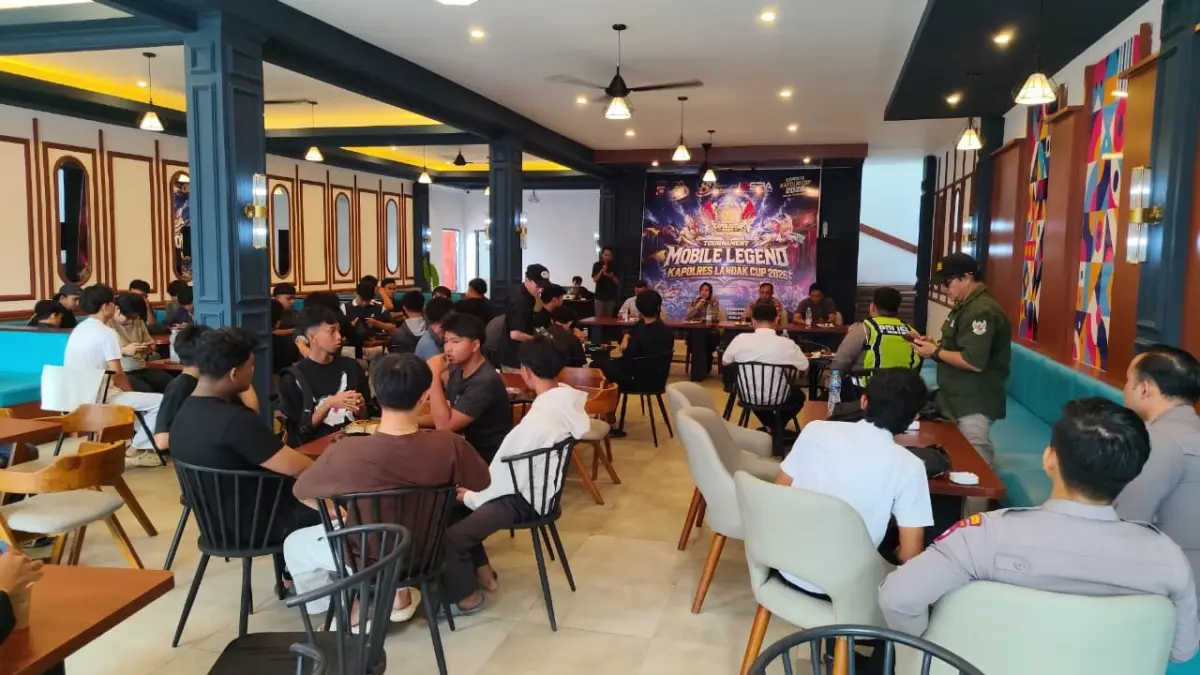 Polres Landak menggelar turnamen Mobile Legends Kapolri Cup 2026 pada pada Rabu (24/6). (HUMAS POLRES LANDAK)