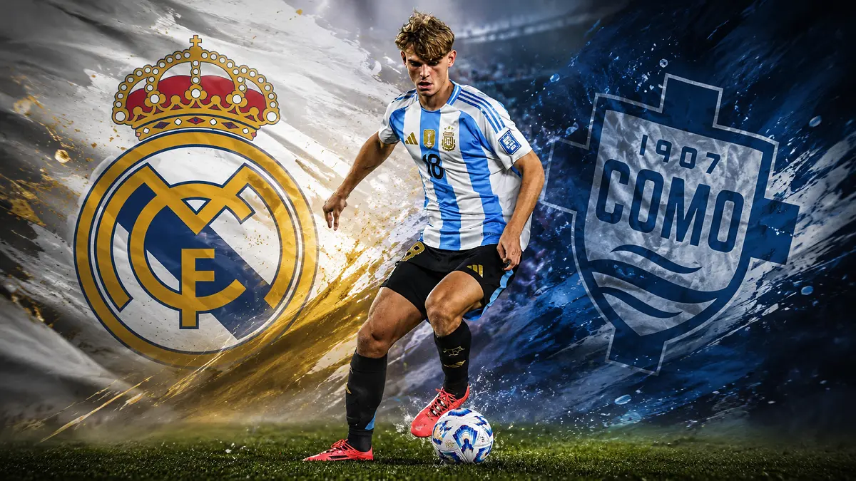 Nico Paz segera kembali ke Real Madrid setelah klausul pembelian kembali resmi diaktifkan. (IG.nicopaz1o/Diolah AI)