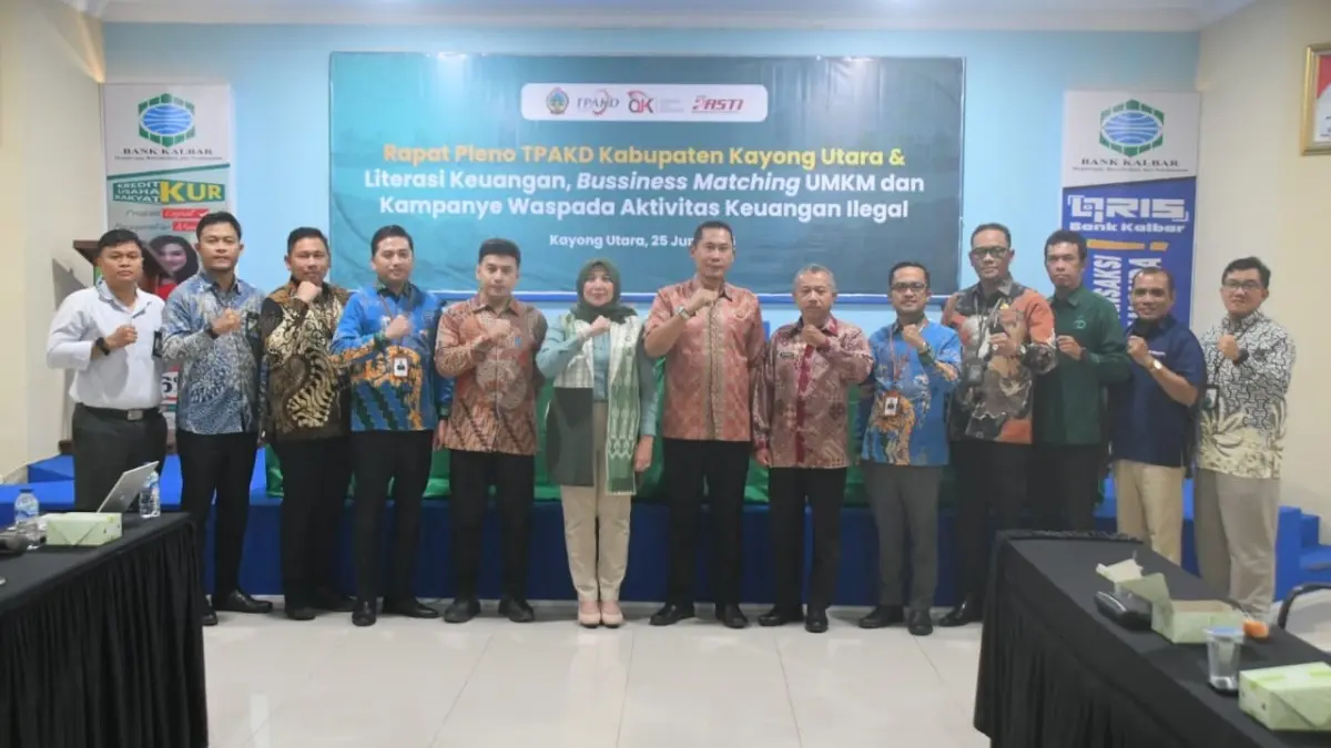 PLENO : Rapat Pleno TPAKD Kabupaten Kayong Utara Tahun 2026 di Aula Bank Kalbar Cabang Sukadana, Kamis (25/6). (IST)