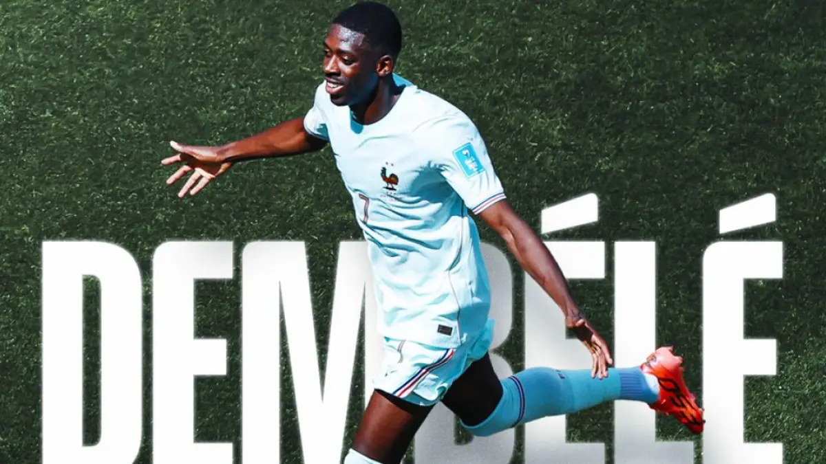 Ousmane Dembele merayakan salah satu dari tiga golnya saat Prancis mengalahkan Norwegia 4-1 di Piala Dunia 2026. (X@FIFAWorldCup)