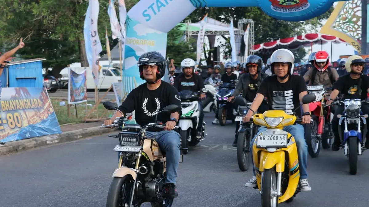 ROLING CITY: Rolling City memeriahkan Hari Jadi Kabupaten Kayong Utara ke-19 dan Hari Bhayangkara ke-80 di kawasan Pantai Pulau Datok, Sukadana, Sabtu (27/6/2026). (IST)