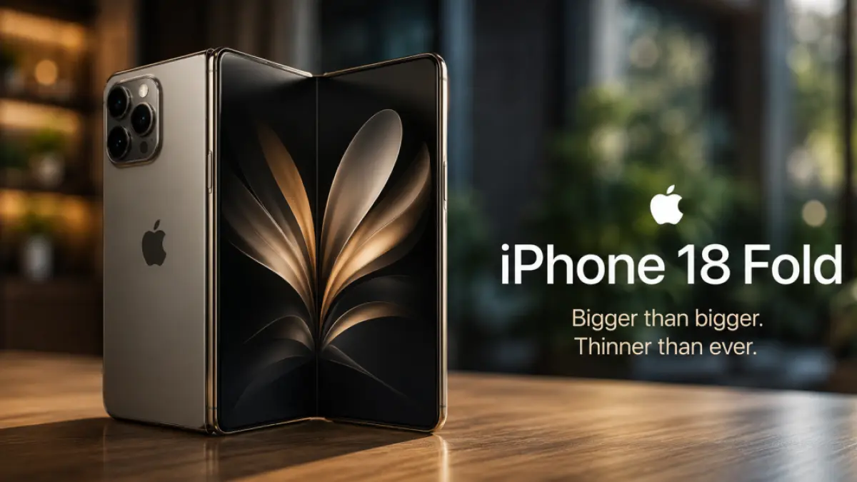 Konsep desain iPhone 18 Fold yang dikabarkan hadir dengan layar lipat 7,8 inci.(Ilustrasi)
