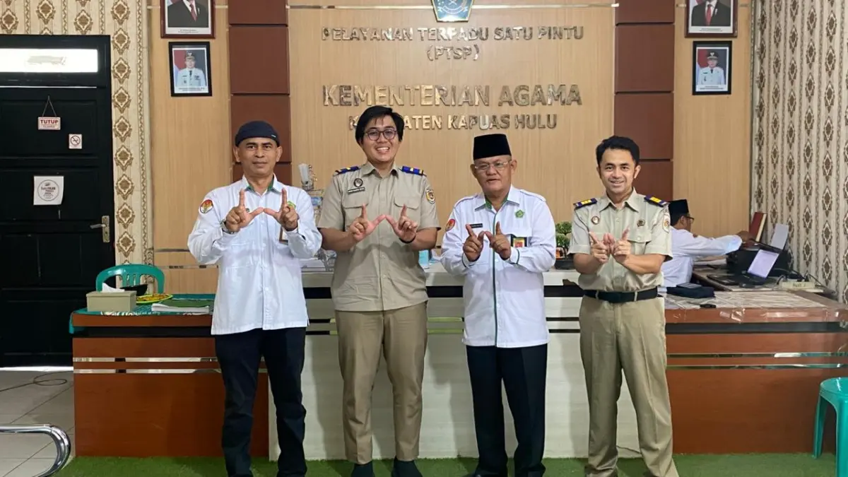 Kerjasama antara Kemenag Kapuas Hulu dengan BPN Kapuas Hulu dalam upaya mendorong proses penerbitan sertifikat tanah wakaf. (ISTIMEWA)