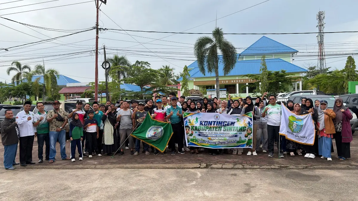 Kontingen Kabupaten Sintang menargetkan hasil terbaik pada Kompetisi Olahraga Madrasah (KORMA) Tingkat Provinsi Kalimantan Barat 2026 yang digelar di Kabupaten Kubu Raya.