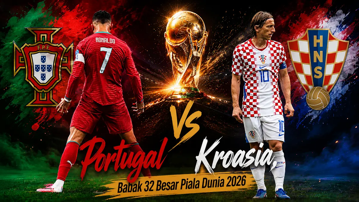 Cristiano Ronaldo dan Luka Modric kembali bertemu, kali ini sebagai kapten Portugal dan Kroasia pada babak 32 besar Piala Dunia 2026. (Instagram/Diolah AI)