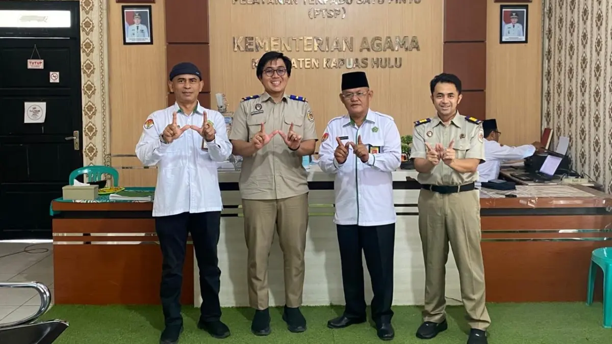 Kerjasama antara Kemenag Kapuas Hulu dengan BPN Kapuas Hulu dalam upaya mendorong proses penerbitan sertifikat tanah wakaf. (IST)