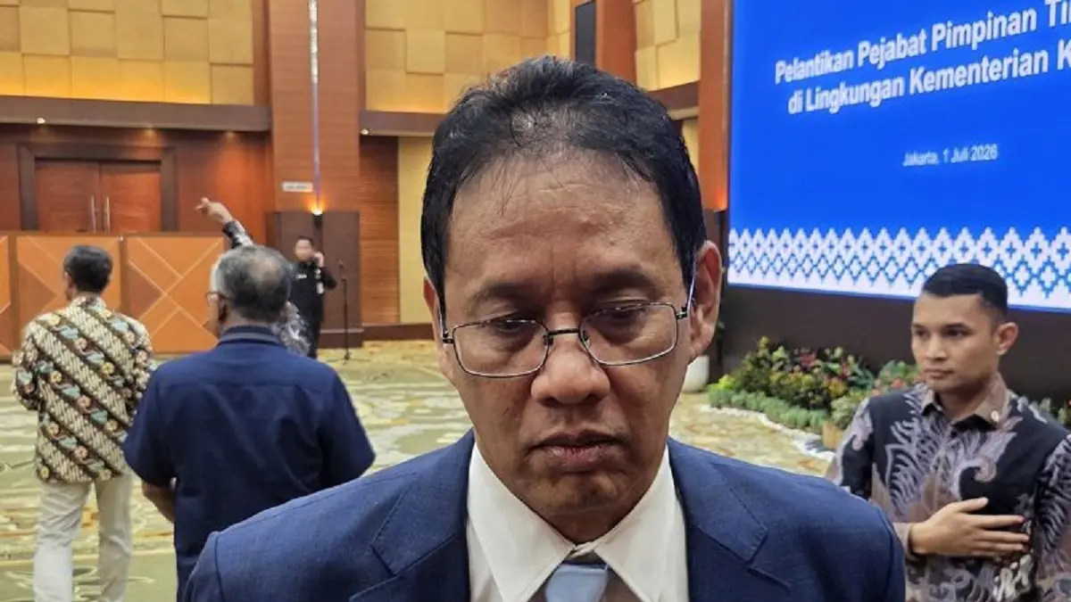 Menteri Keuangan Purbaya Yudhi Sadewa saat ditemui di Jakarta, Rabu (1/7). (ANTARA/Bayu Saputra/am).