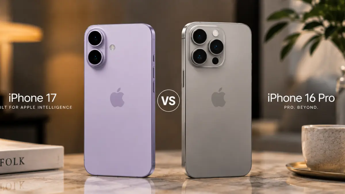 Perbandingan iPhone 17 dan iPhone 16 Pro&nbsp;memperlihatkan perbedaan pada desain, kamera, performa, dan daya tahan baterai. (Ilustrasi)