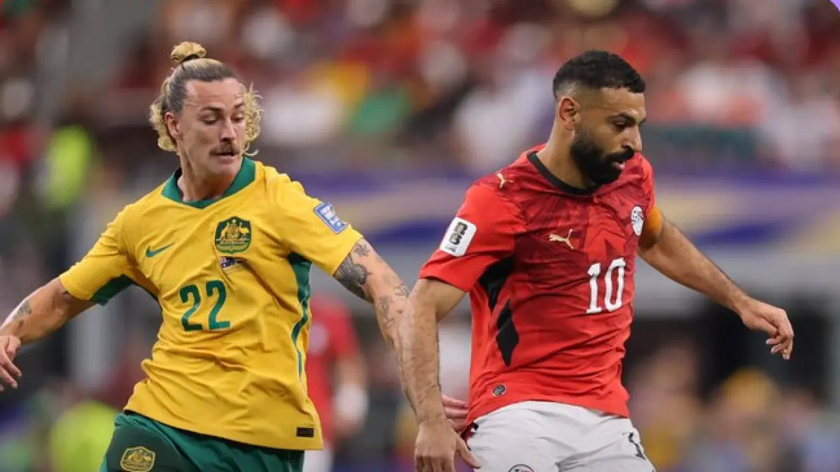 Mesir menyingkirkan Australia lewat adu penalti 4-2 dan mencetak sejarah lolos ke 16 besar Piala Dunia 2026. (X@FIFAWorldCup)