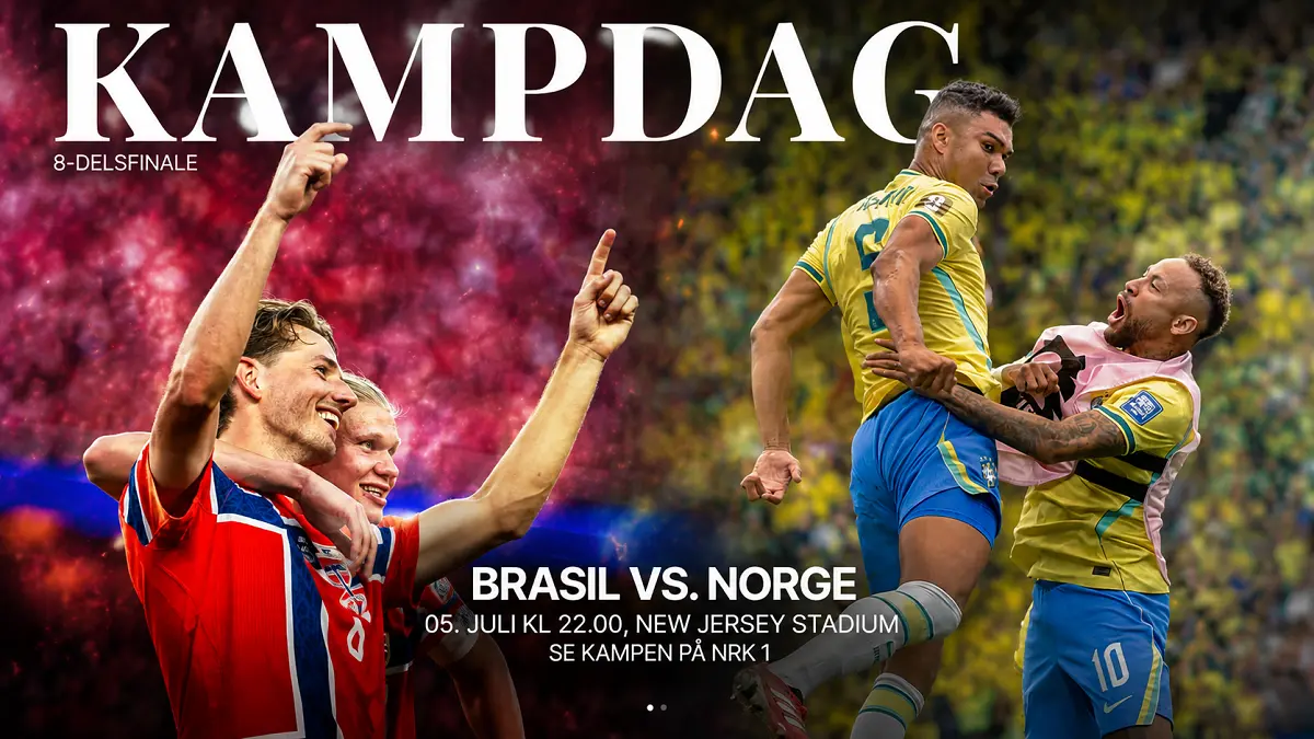 Duel Norwegia vs Brasil pada babak 16 besar Piala Dunia 2026. (IG @herrelandslaget/@brasil)