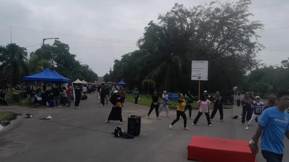 KAWASAN CFD: Suasana pelaksanaan CFD Sambas yang dilaksanakan setiap hari Minggu.