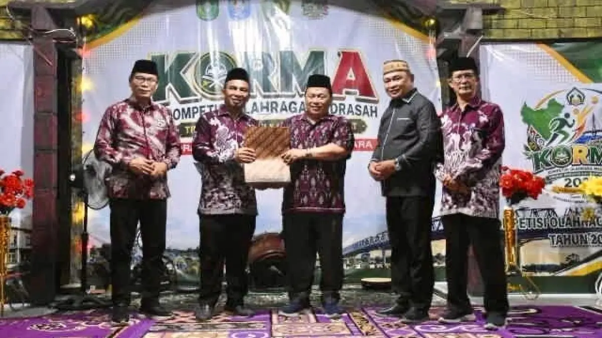 Wabup Kubu Raya, Sukiryanto mengapresiasi suksesnya penyelenggaraan Korma Kalbar 2026 yang berlangsung selama empat hari dan menjadi ajang mempererat persaudaraan antarpelajar madrasah.(Sukiryanto)