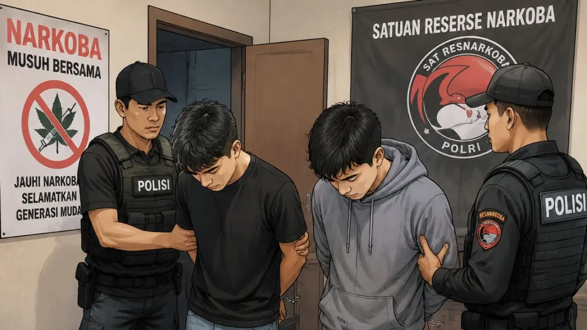 2 Pemuda di Manis Mata Diringkus Polisi.(Harris)